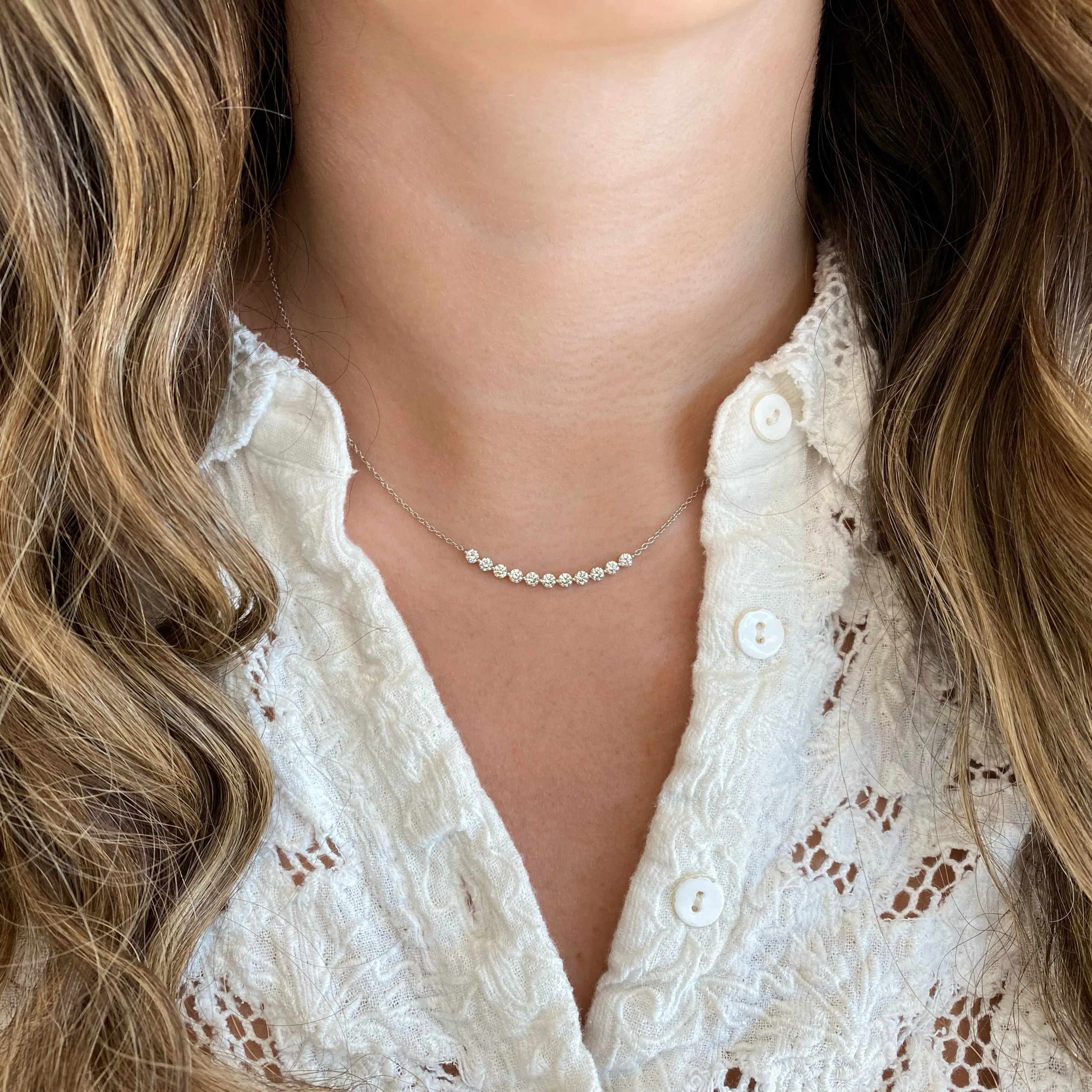 1.06 ct Diamond Bar Necklace