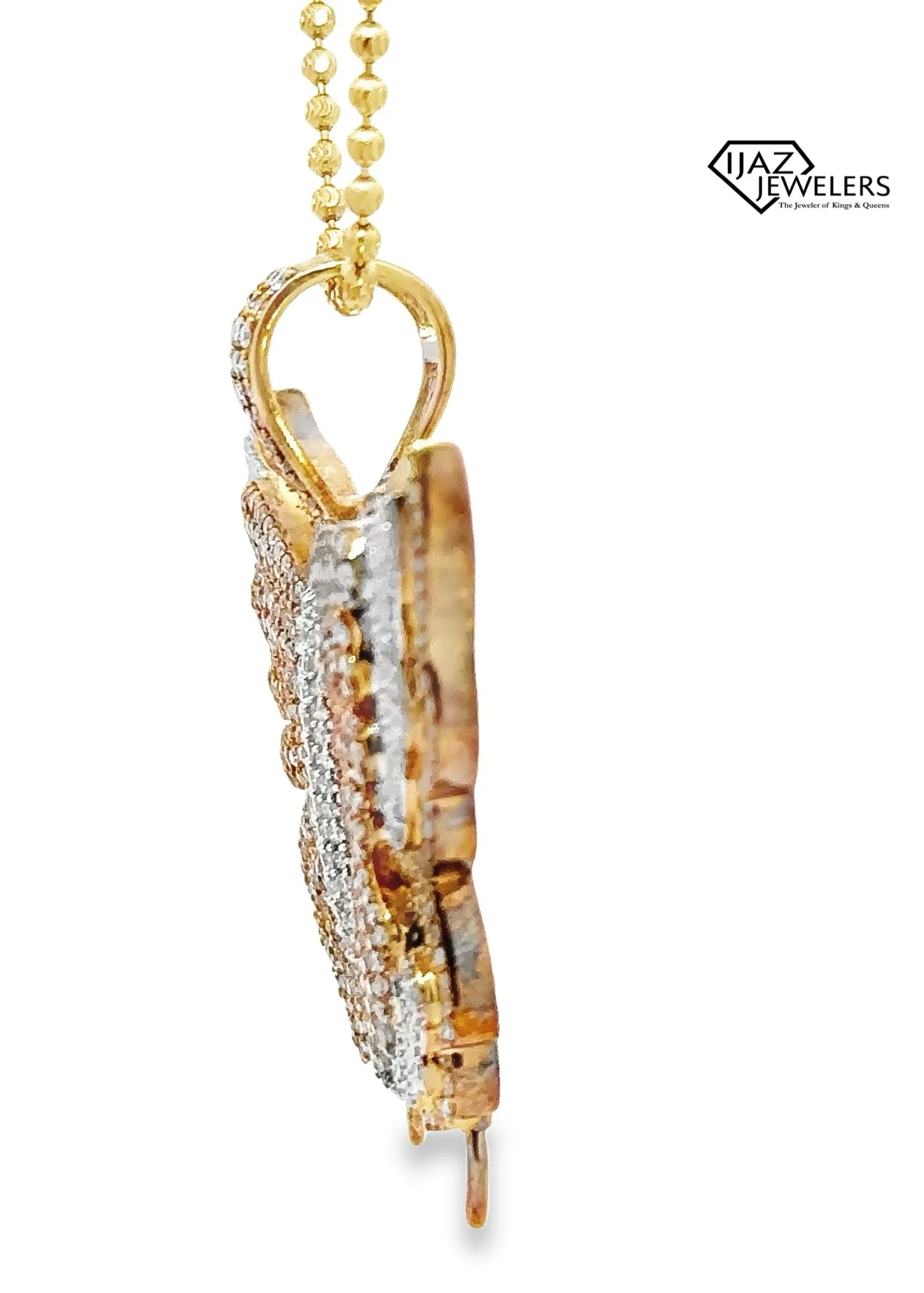 10K Gold 4.20 CTW Diamond Butterfly Charm
