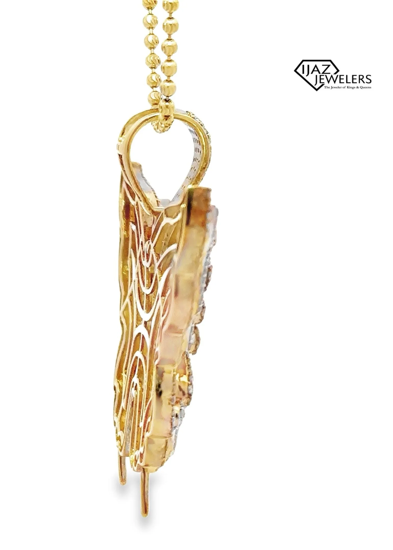 10K Gold 4.20 CTW Diamond Butterfly Charm