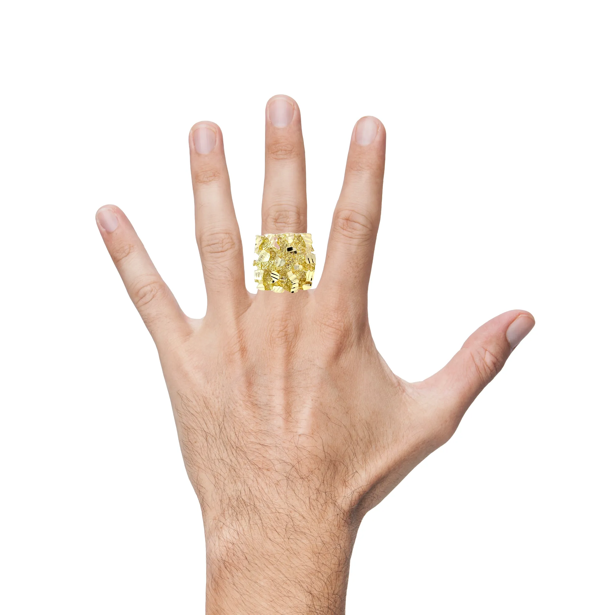 10K Gold Large Nugget Ring 21.3 Grams