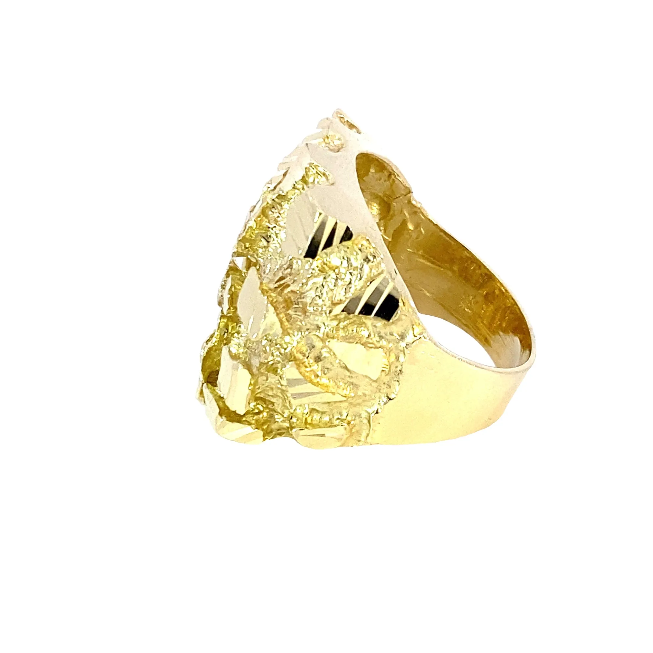 10K Gold Large Nugget Ring 21.3 Grams
