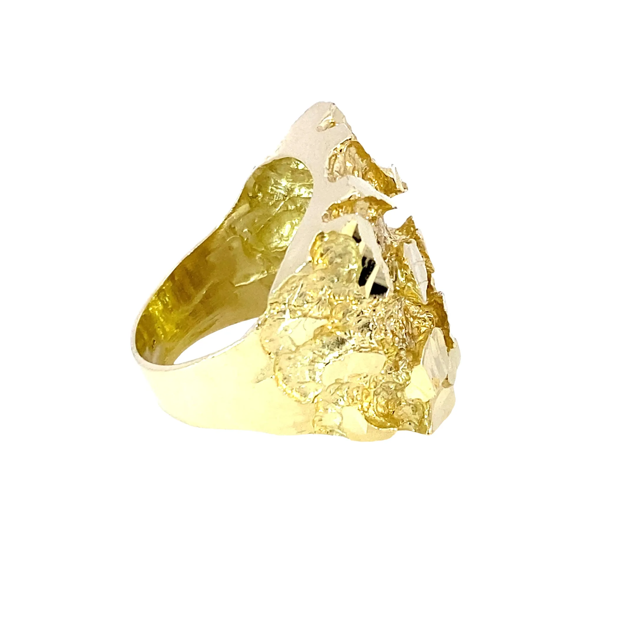 10K Gold Large Nugget Ring 21.3 Grams