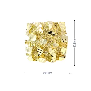 10K Gold Large Nugget Ring 21.3 Grams