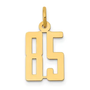 14K Gold Polished Elongated 85 Charm  Elegant Themed Jewelry Piece