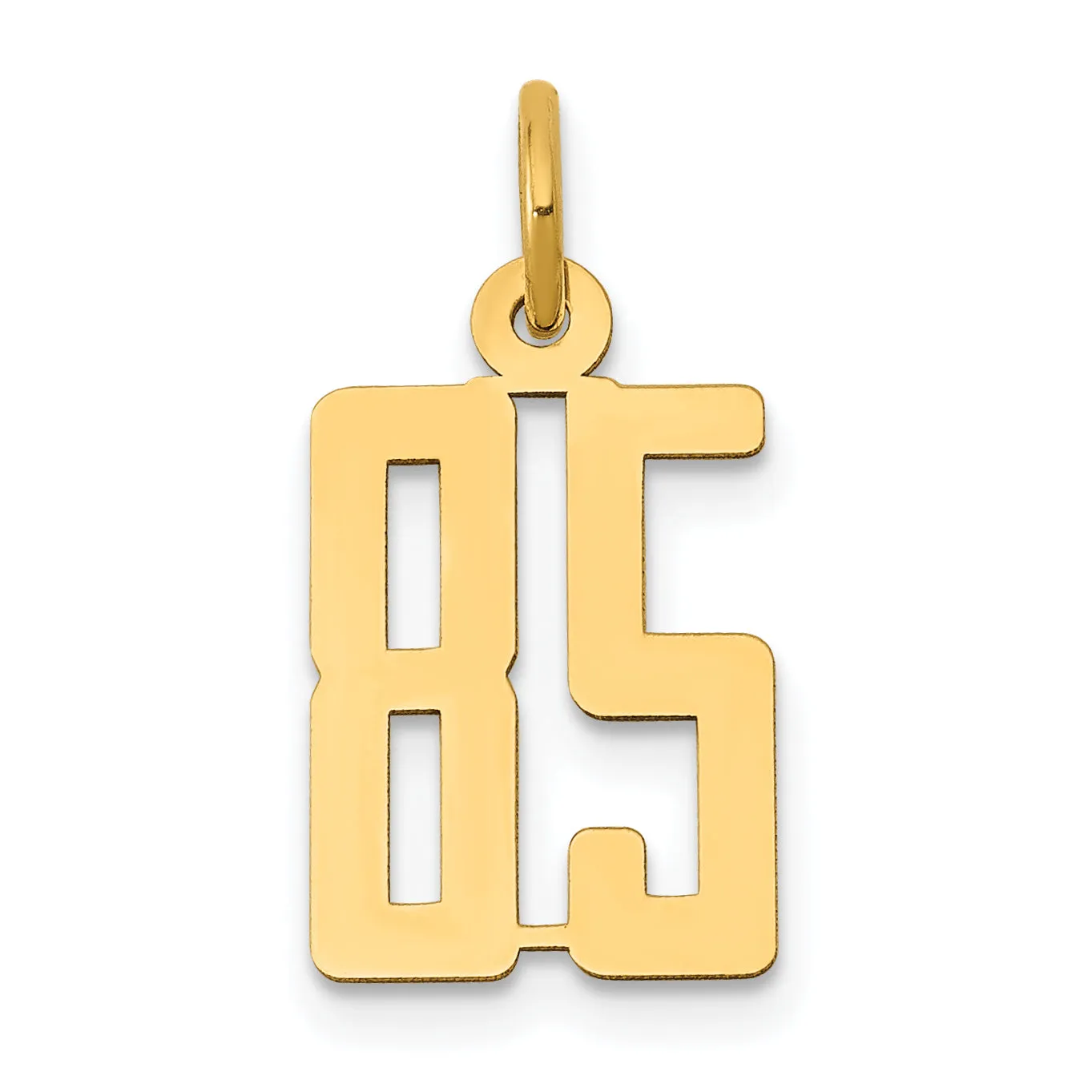 14K Gold Polished Elongated 85 Charm  Elegant Themed Jewelry Piece