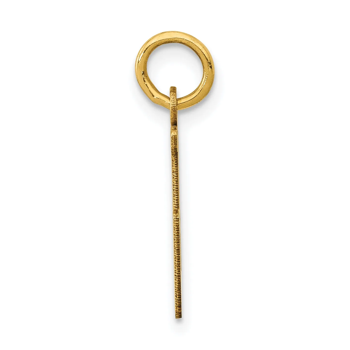 14K Gold Polished Elongated 85 Charm  Elegant Themed Jewelry Piece