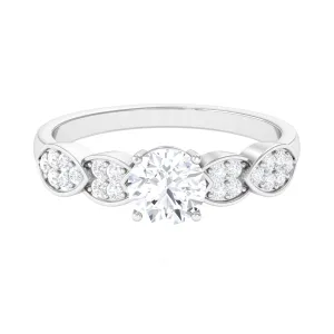1.50 CT Classic Round Zircon Solitaire Engagement Ring in Gold