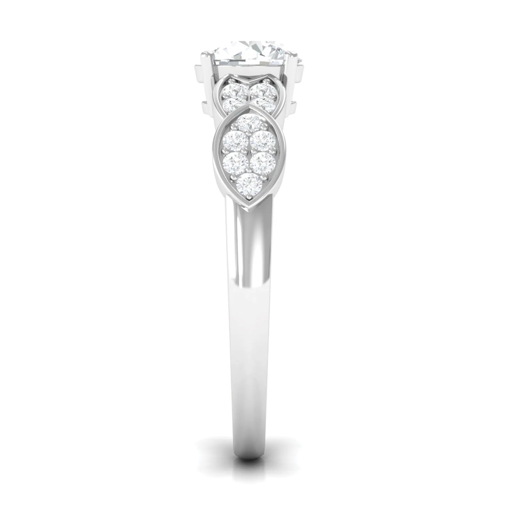 1.50 CT Classic Round Zircon Solitaire Engagement Ring in Gold