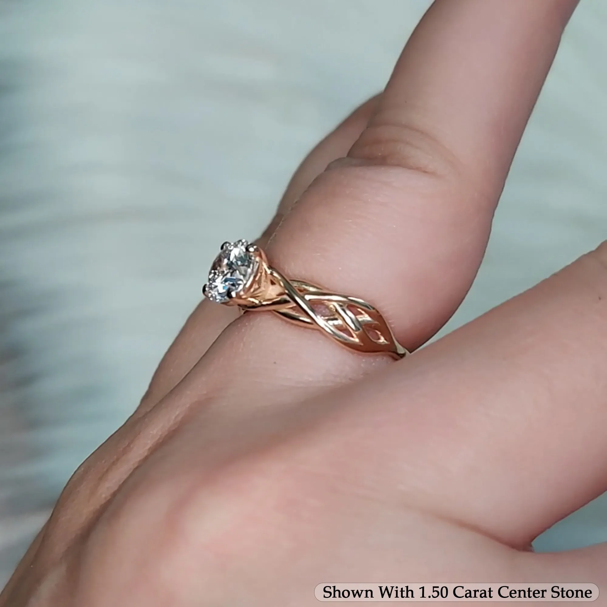 1.50 Ct. Round Cut Lab Diamond Solitaire Engagement Ring 14K Gold