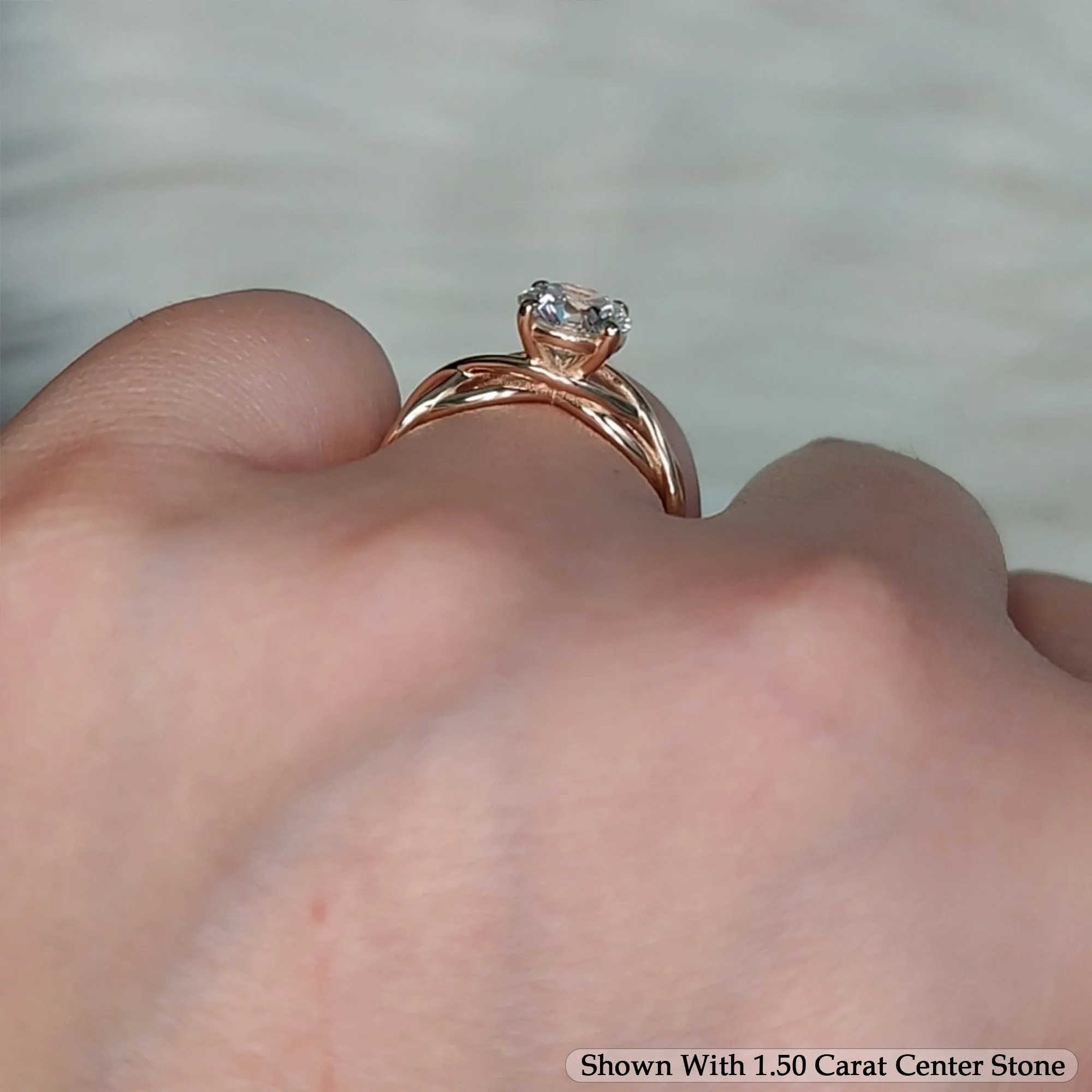 1.50 Ct. Round Cut Lab Diamond Solitaire Engagement Ring 14K Gold