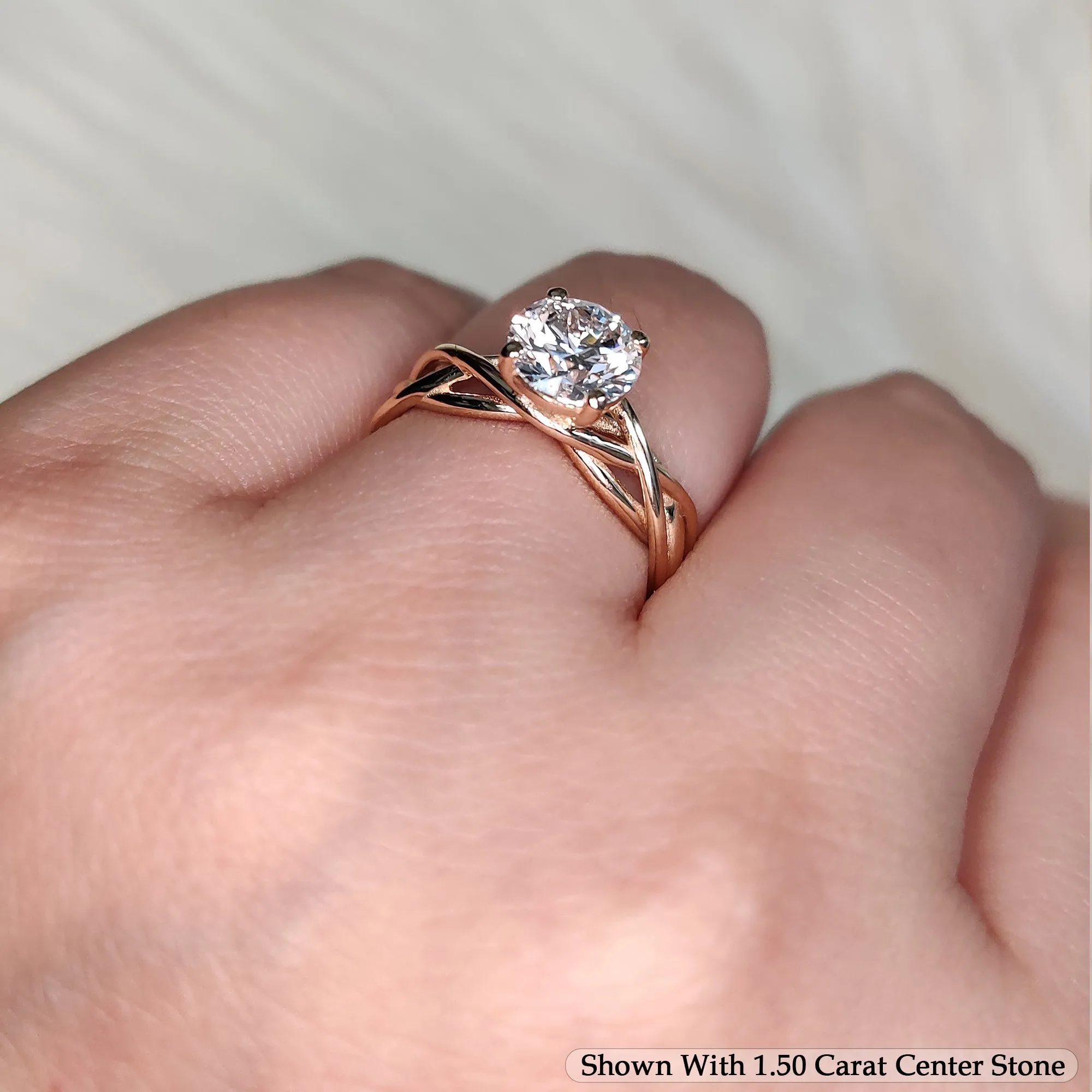 1.50 Ct. Round Cut Lab Diamond Solitaire Engagement Ring 14K Gold