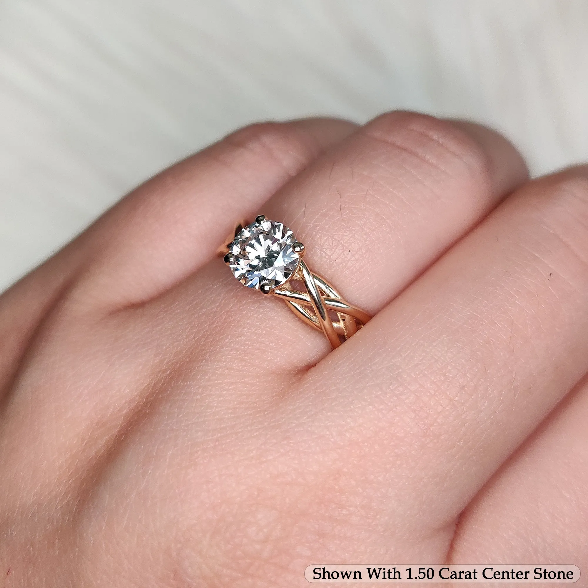 1.50 Ct. Round Cut Lab Diamond Solitaire Engagement Ring 14K Gold