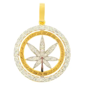 1.85CTW DIAMOND HERBAL MEDICINE OPEN MEDALLION