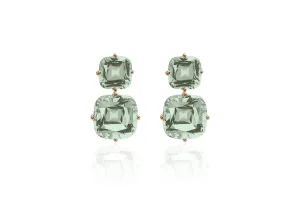 2 Tier Prasiolite Earrings