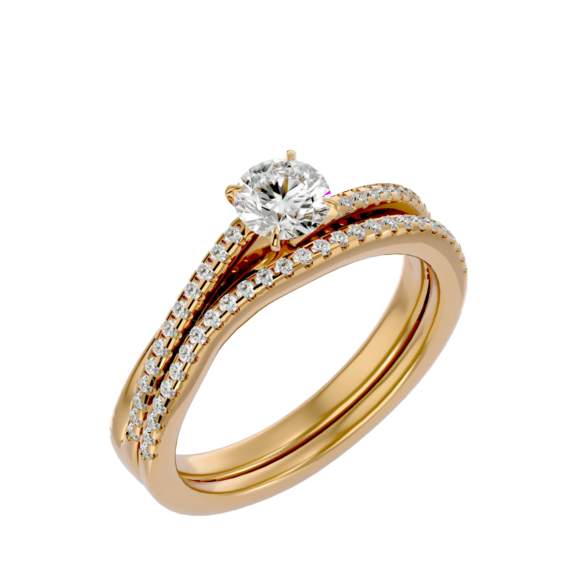 3/4 ctw Round Lab Grown Diamond Bridal Ring