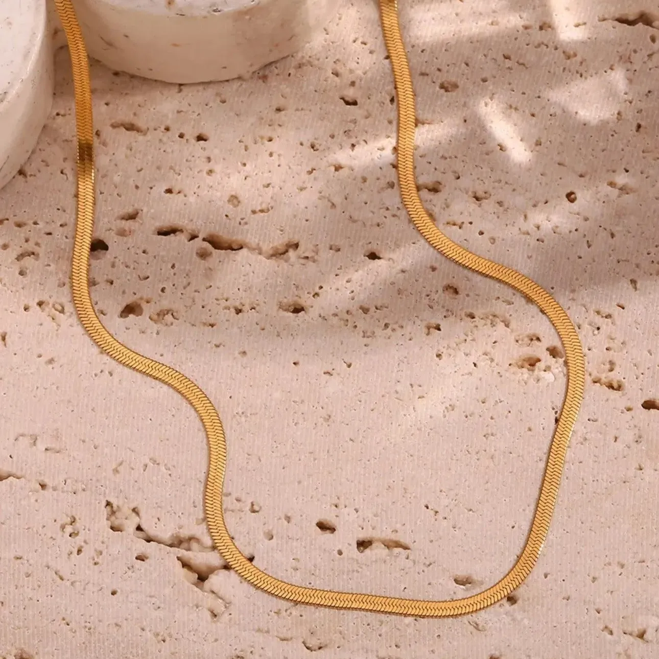 40cm/45cm 1.8mm Width Herringbone Chain Necklace