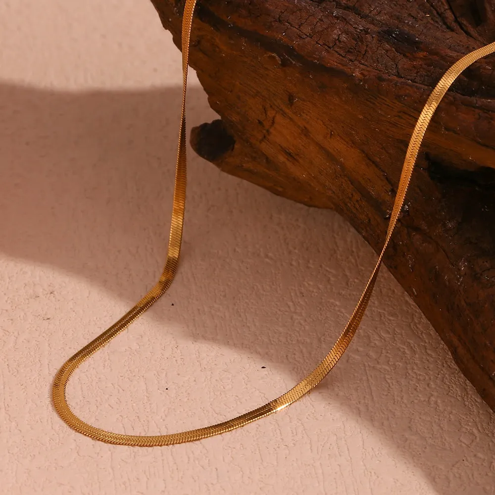 40cm/45cm 1.8mm Width Herringbone Chain Necklace