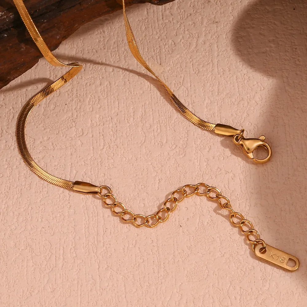 40cm/45cm 1.8mm Width Herringbone Chain Necklace