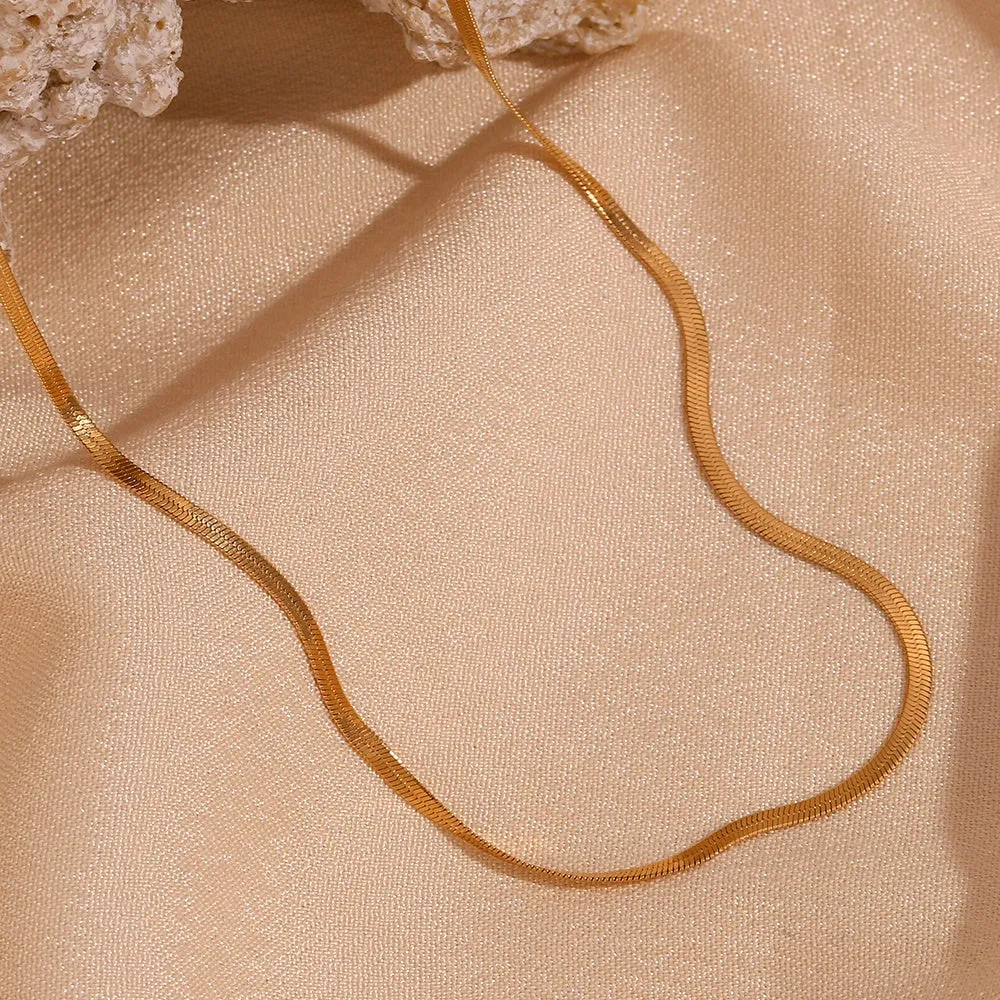 40cm/45cm 1.8mm Width Herringbone Chain Necklace