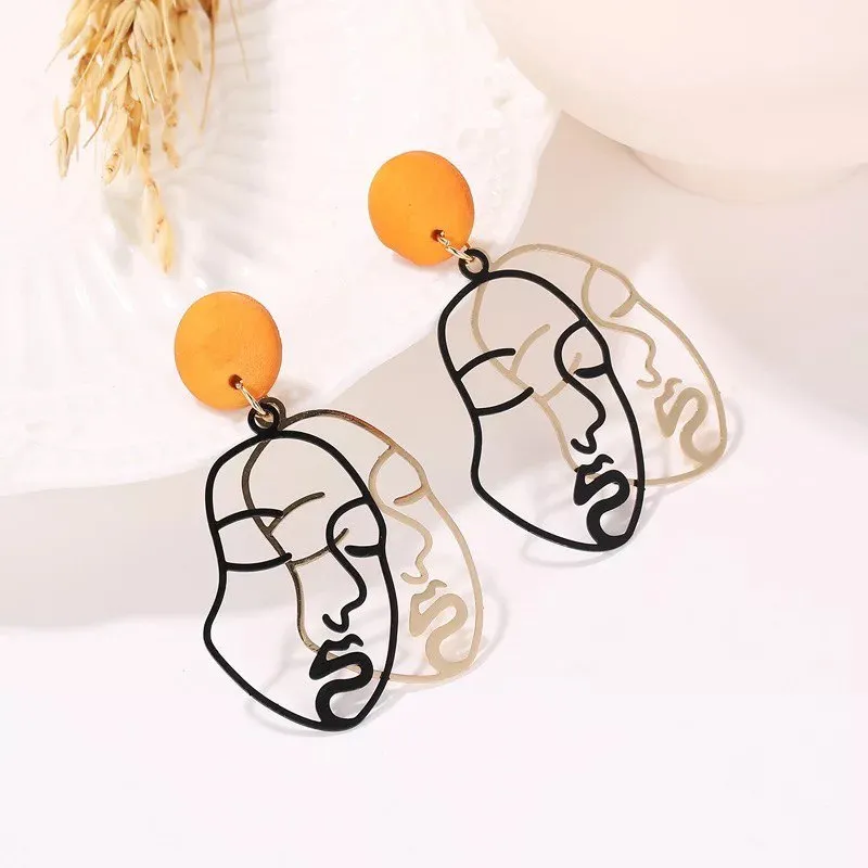 Abstract Face Earrings