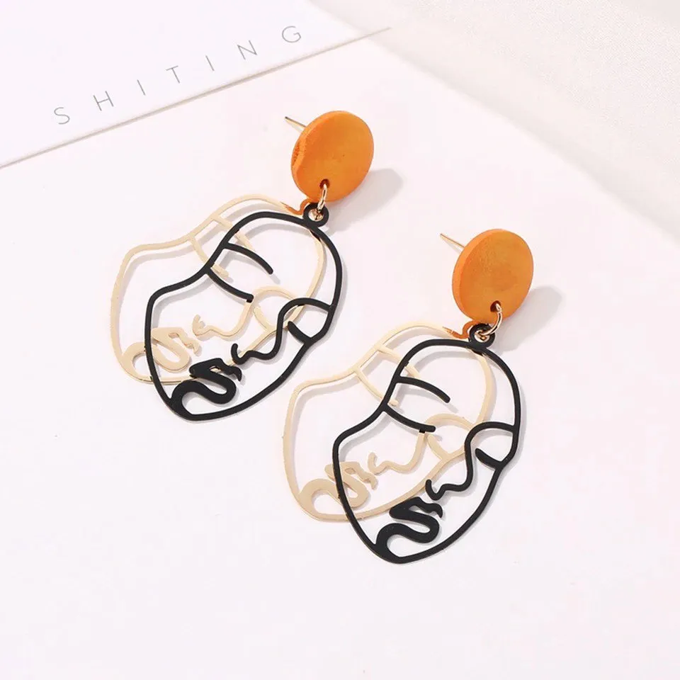 Abstract Face Earrings