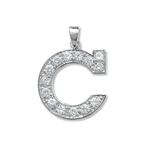 Acotis Silver Pendant Zirconia Initial G6127/C