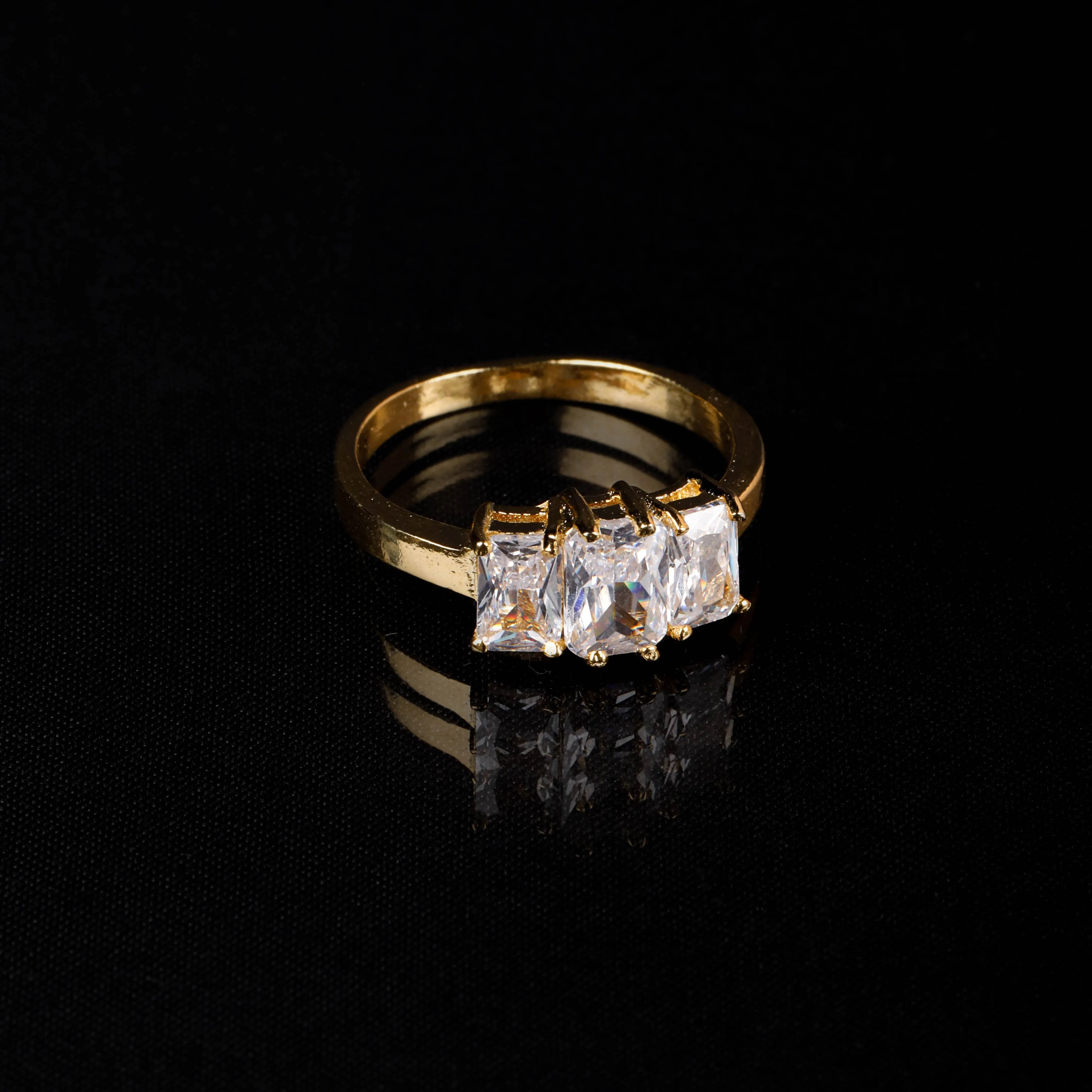 Amulya Solitaire 18K Gold Plated Ring