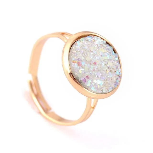 Assorted Druzy Stone Rings