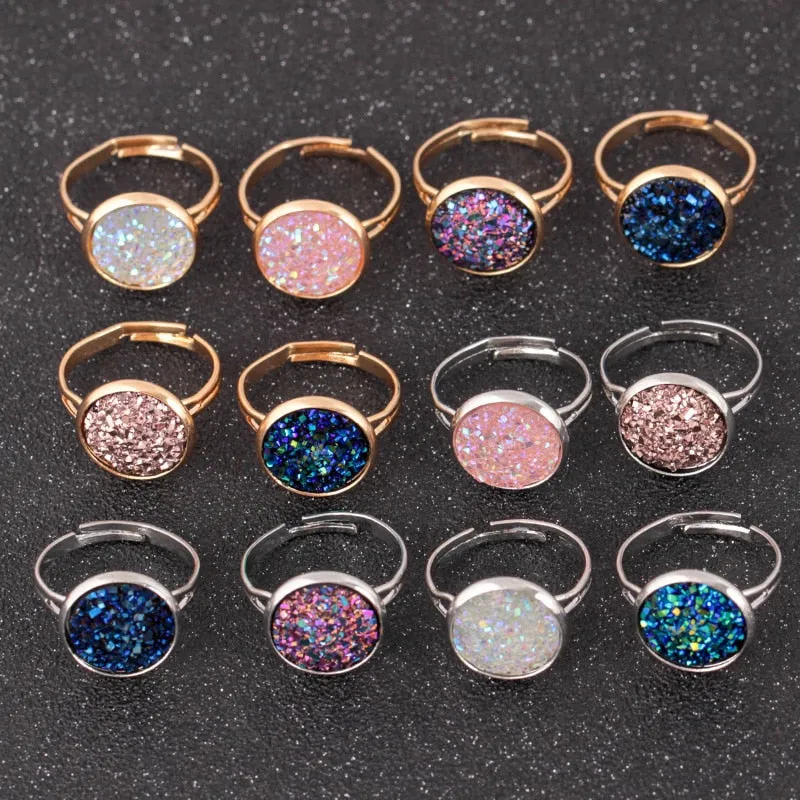 Assorted Druzy Stone Rings