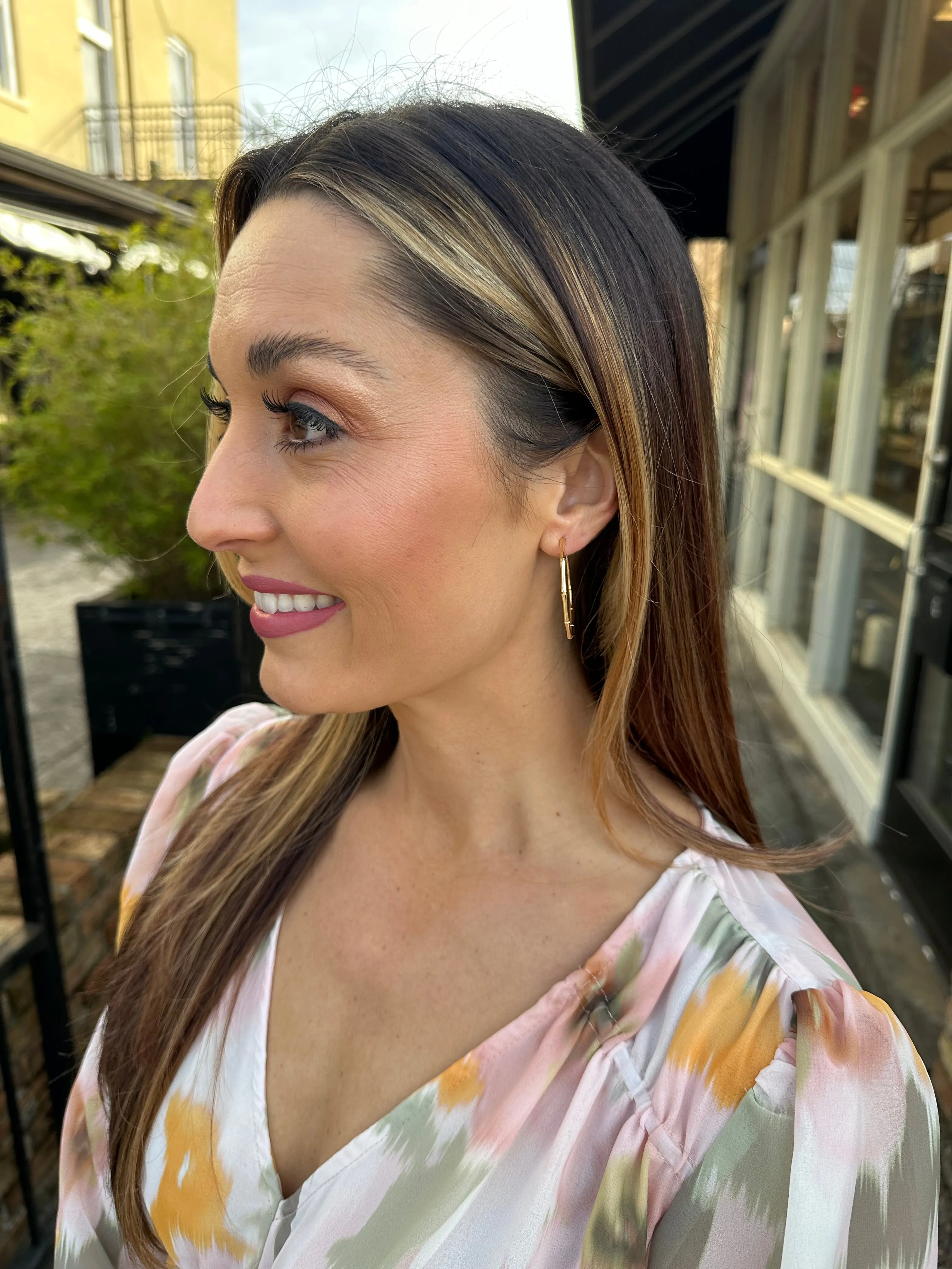 Bamboo Hoops- Gold