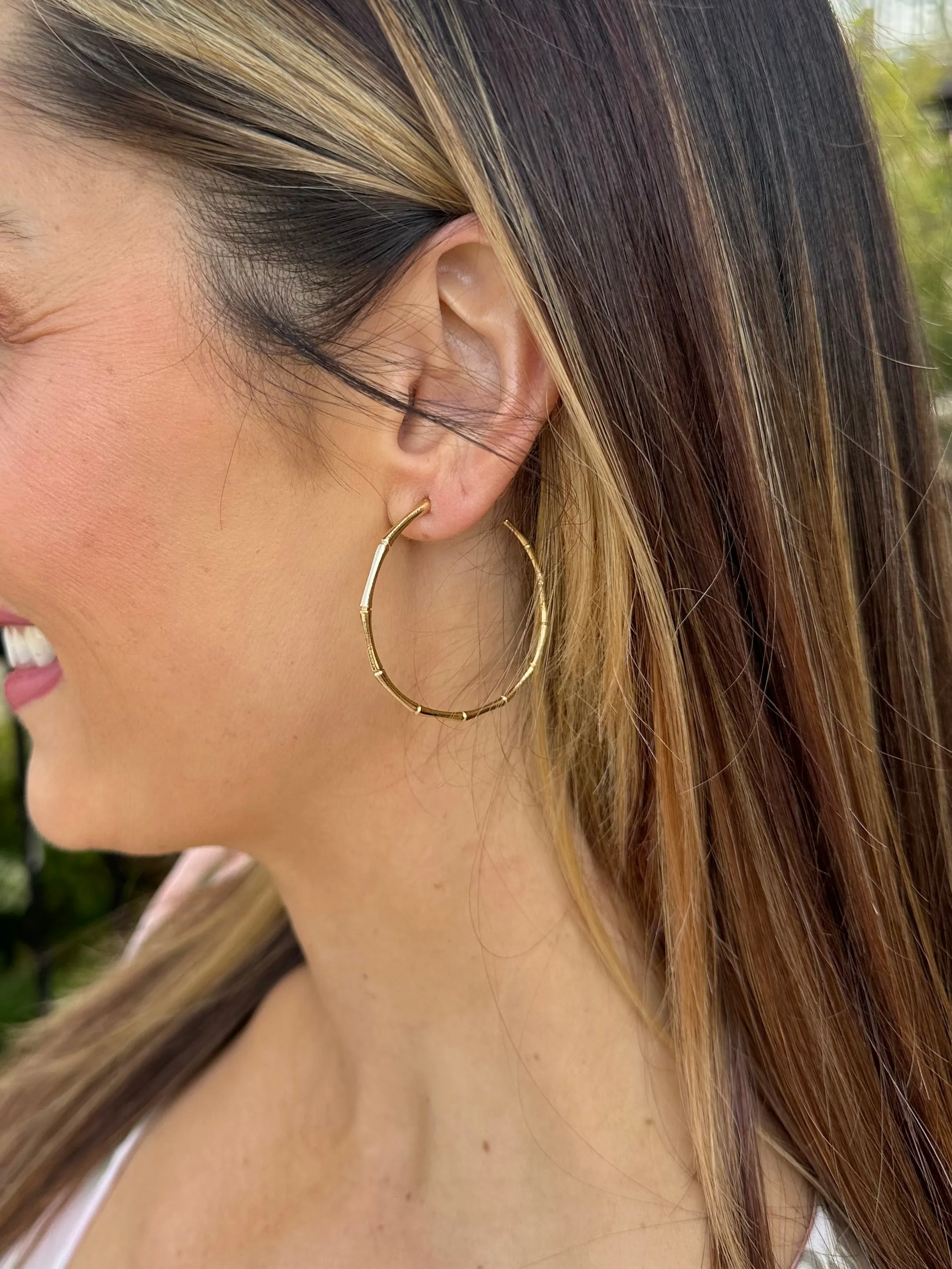 Bamboo Hoops- Gold