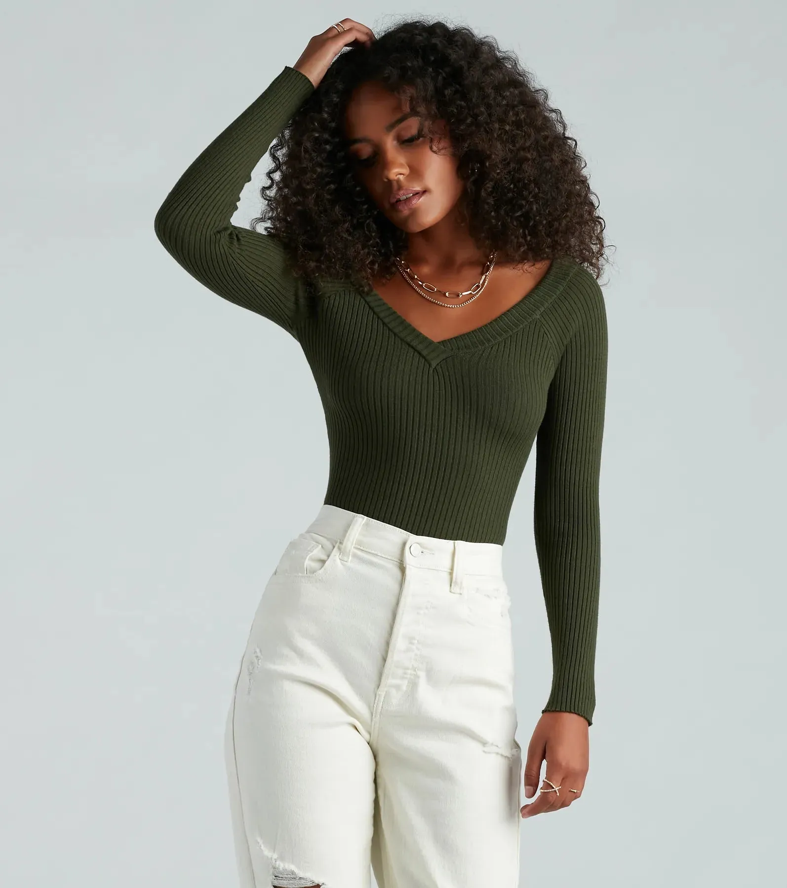 Basic Must-Have Ribbed Knit Bodysuit