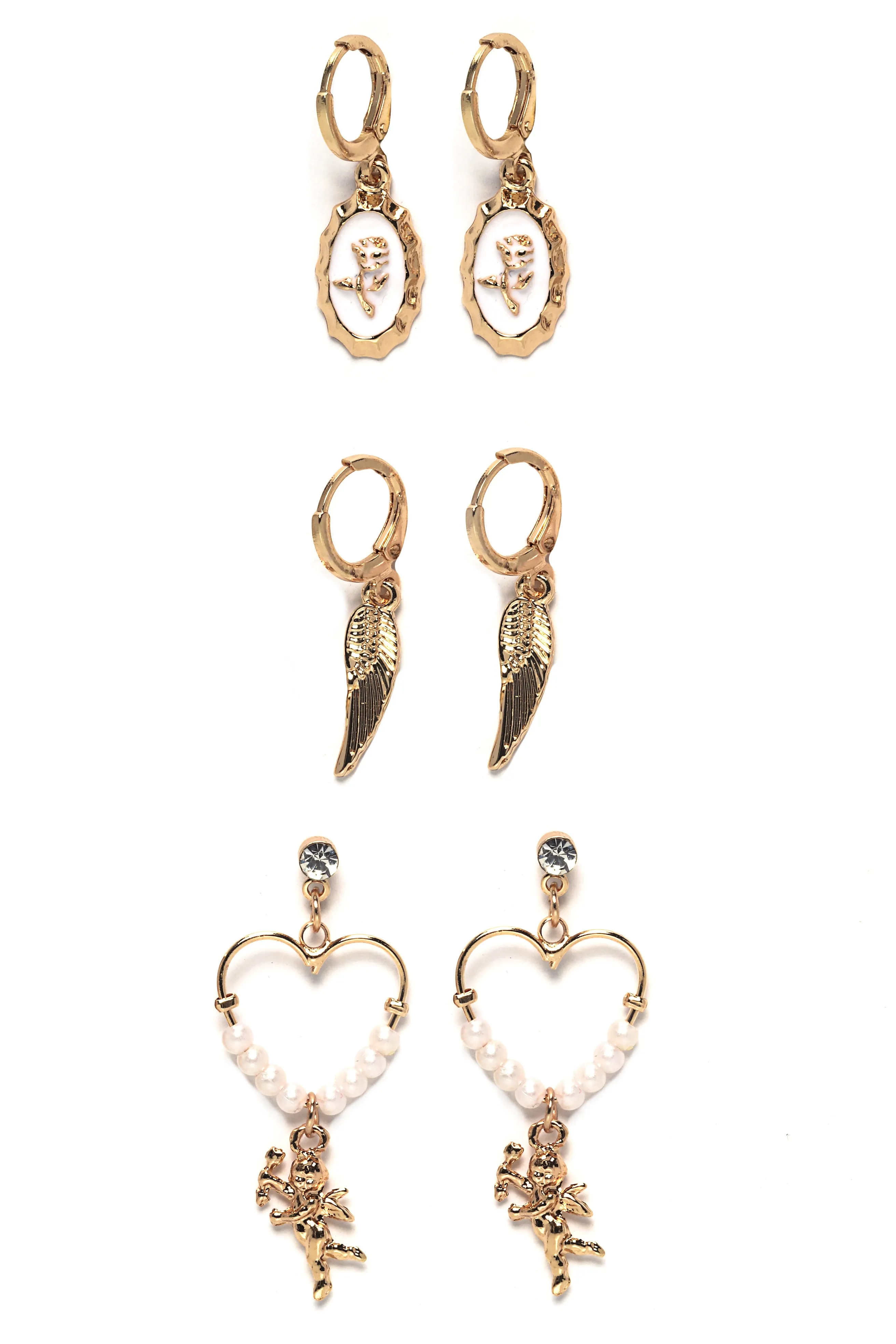 Be My Lover Earring Set - Gold