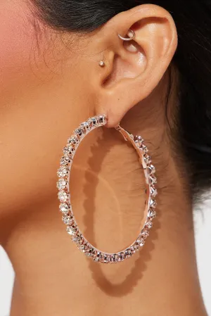 Bella Babe Hoop Earrings - Rose Gold