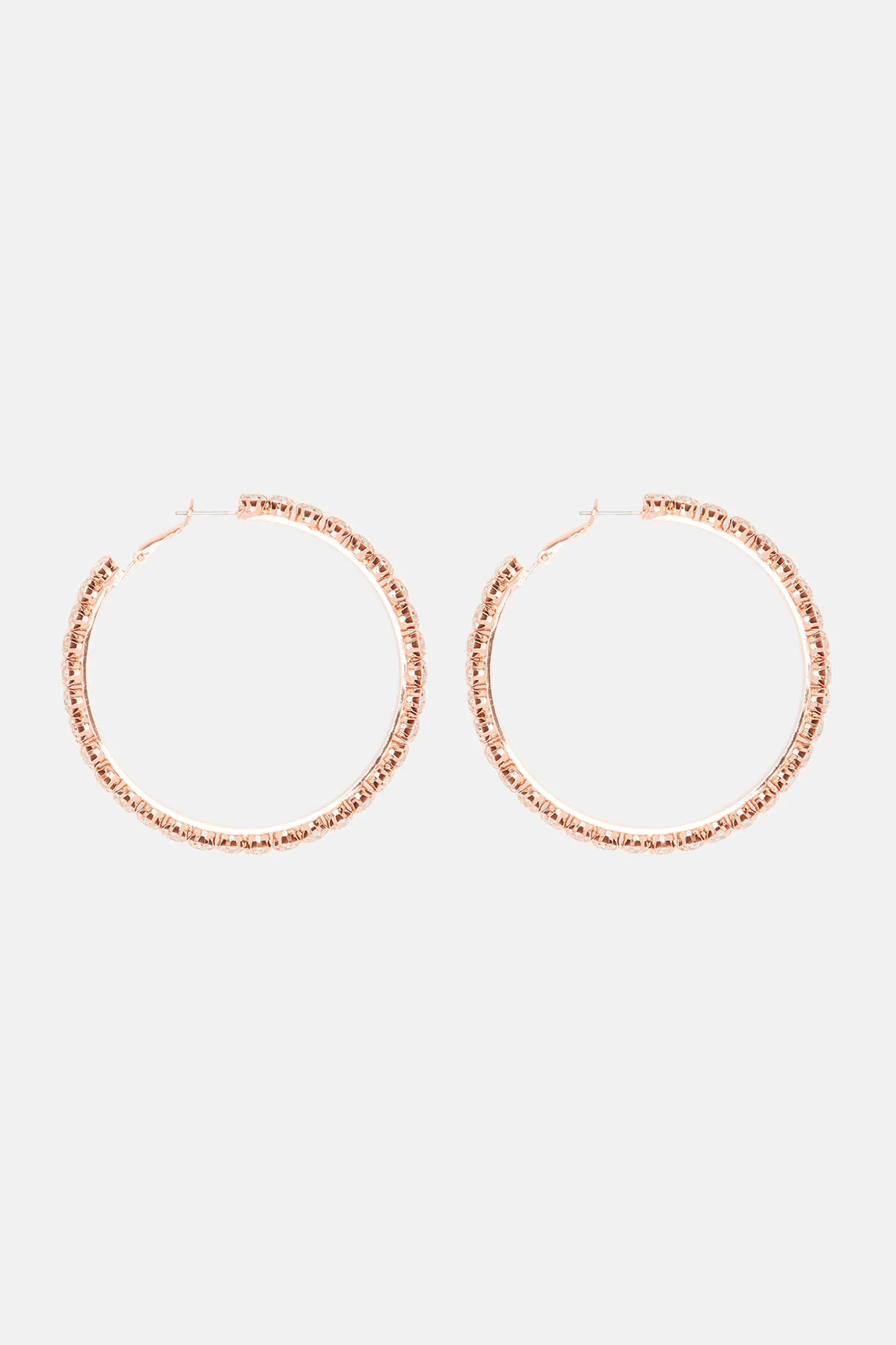 Bella Babe Hoop Earrings - Rose Gold