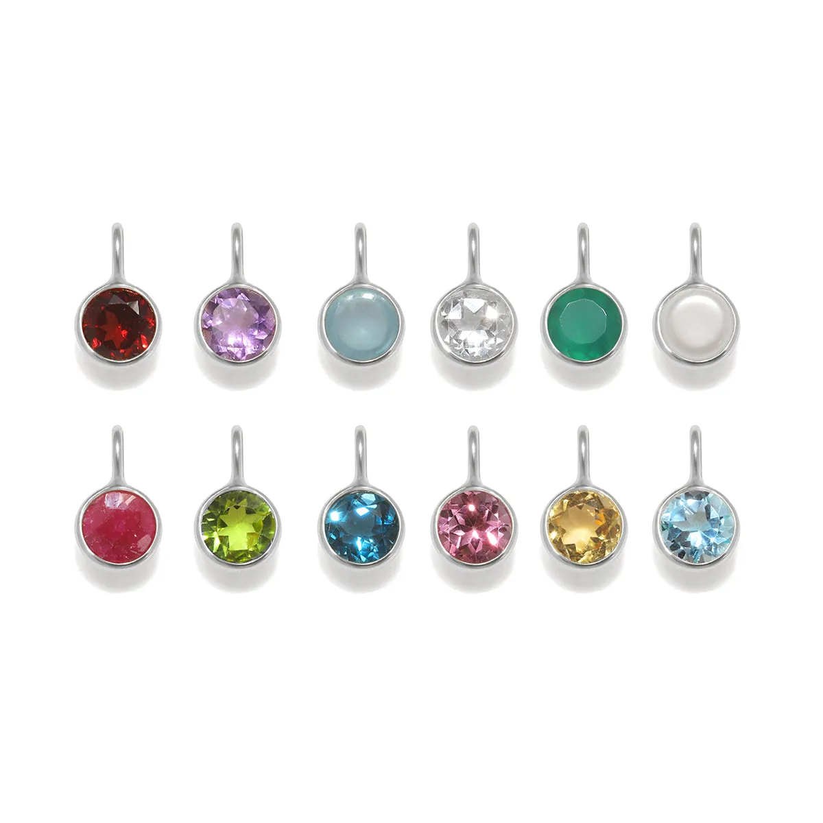Birthstone Charms - Silver