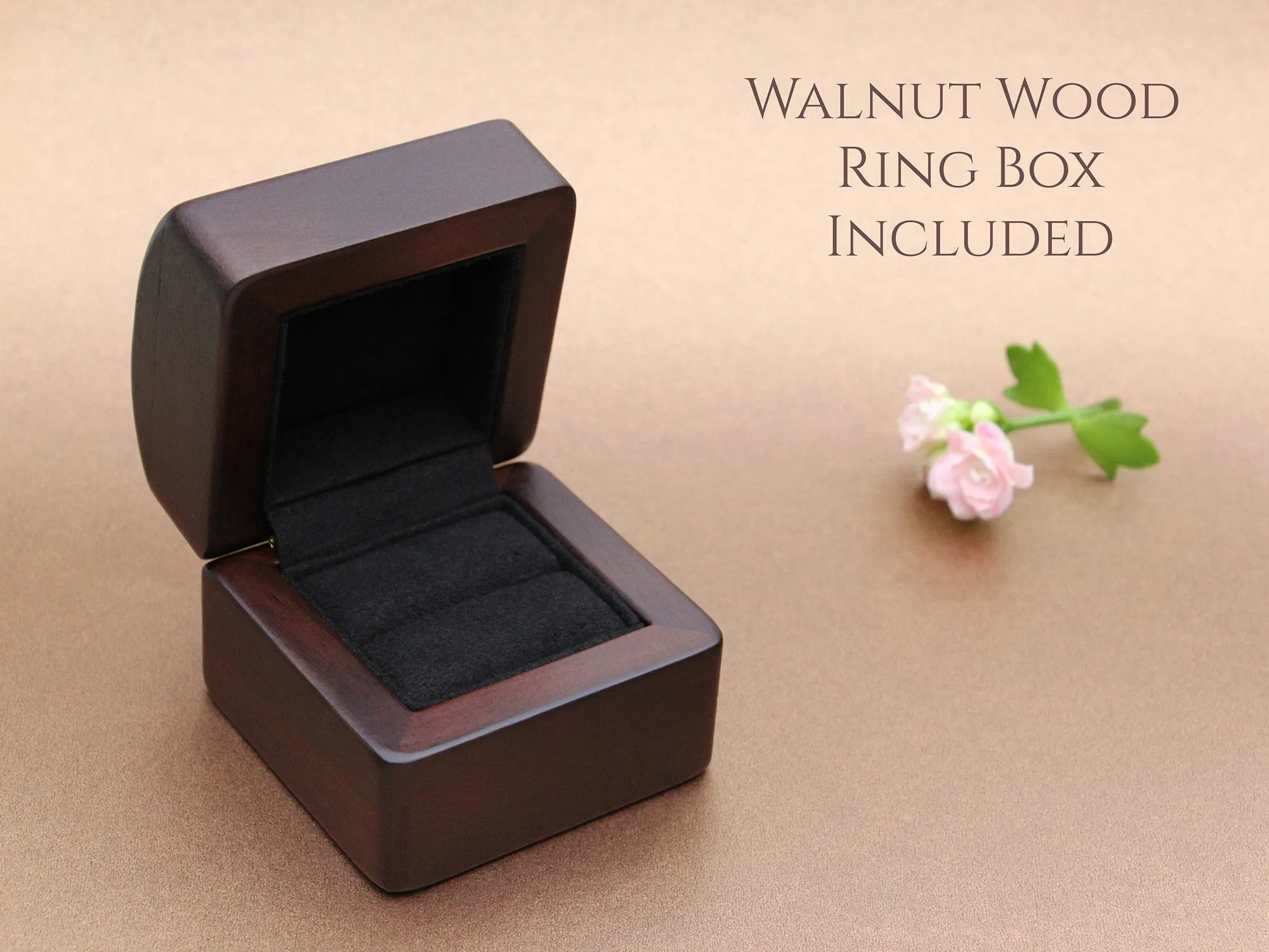 Black Tungsten Ring, Gentleman's Band - 8MM