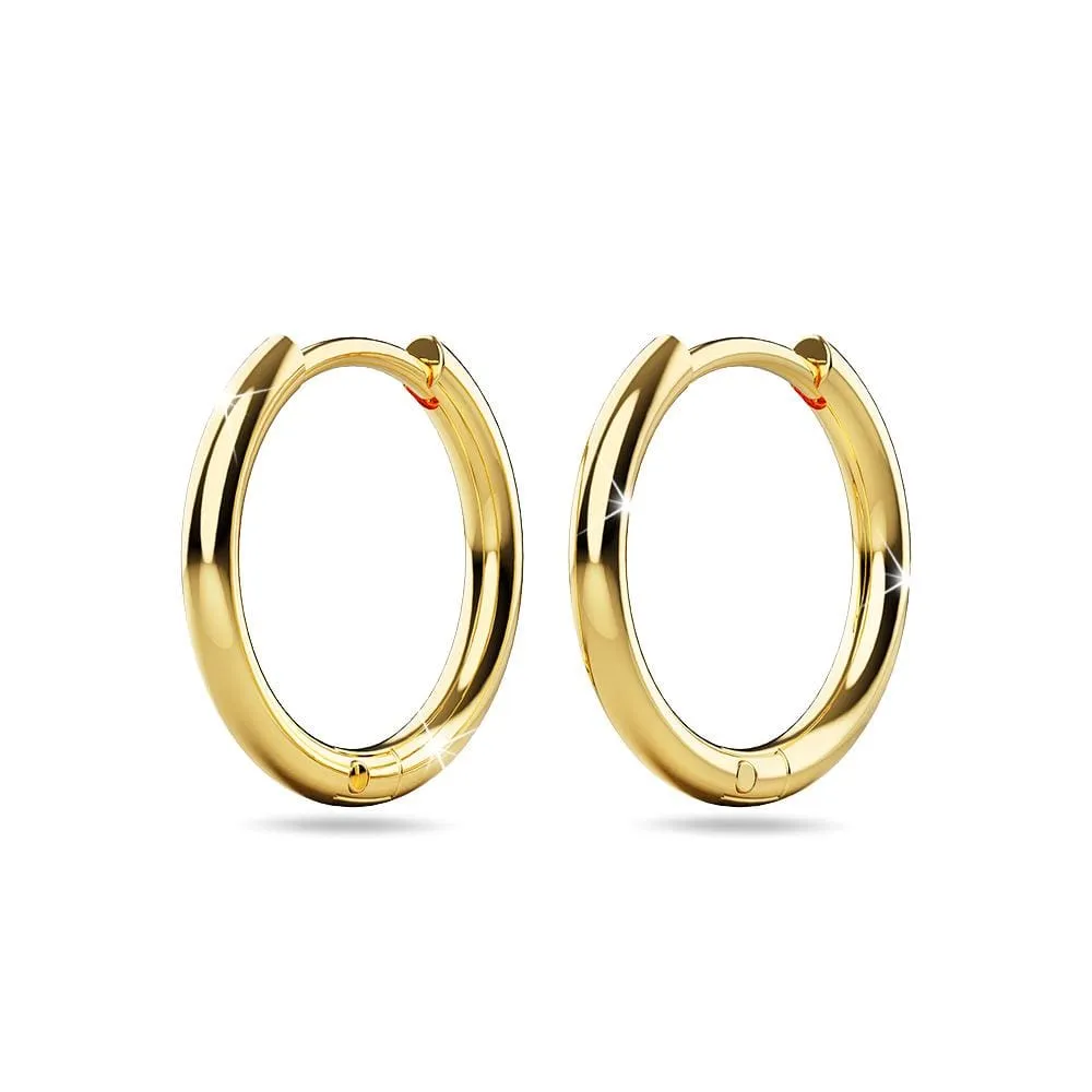 Boxed 2 Pairs of Edgy Round Shape Earrings Set
