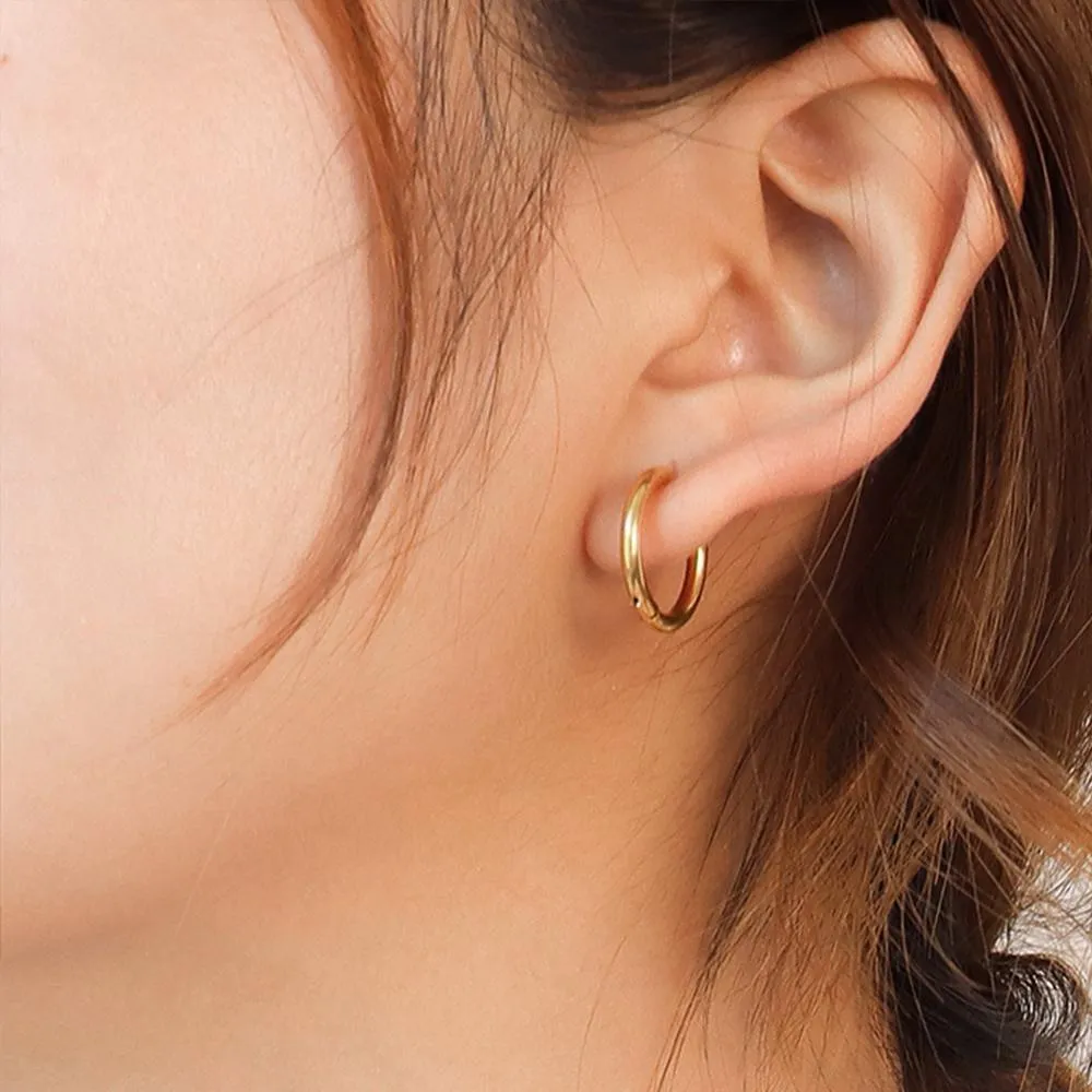 Boxed 2 Pairs of Edgy Round Shape Earrings Set