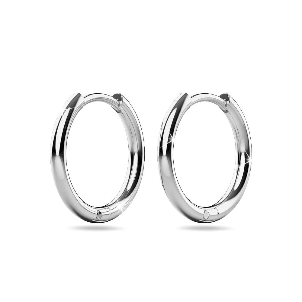Boxed 2 Pairs of Edgy Round Shape Earrings Set