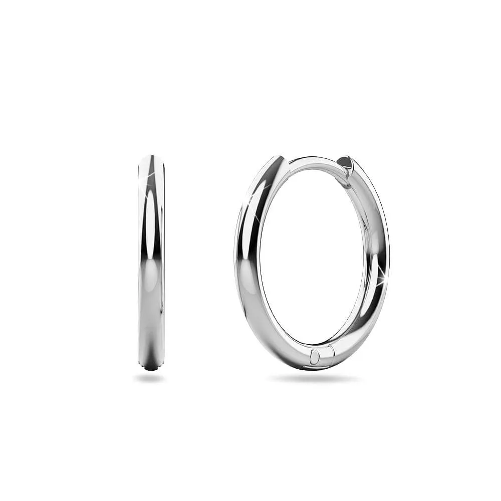 Boxed 2 Pairs of Edgy Round Shape Earrings Set