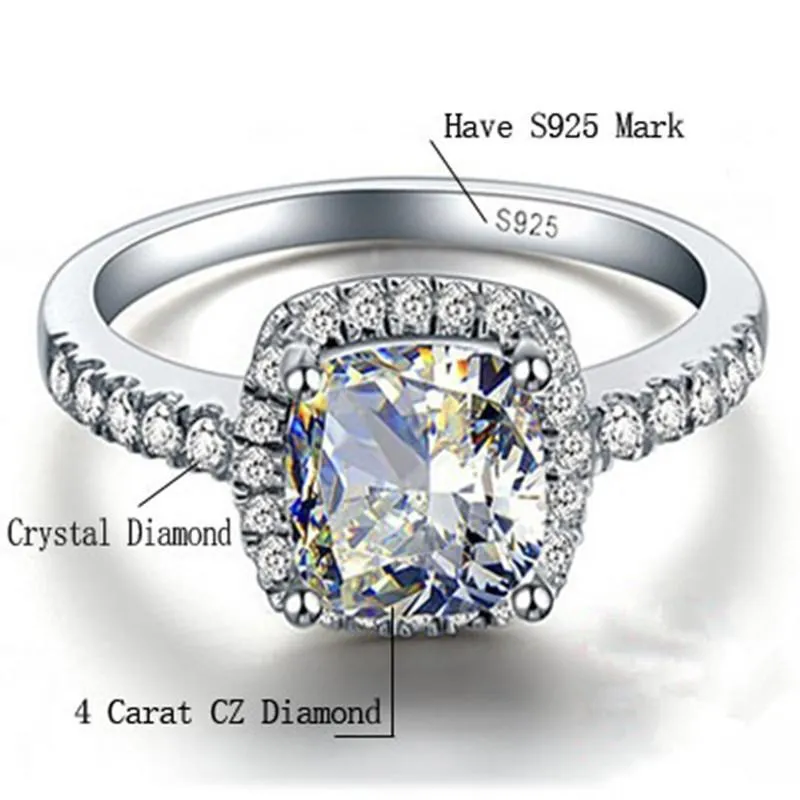 Bridal Wedding Anelli Trendy CC 925 Sterling Silver Ring