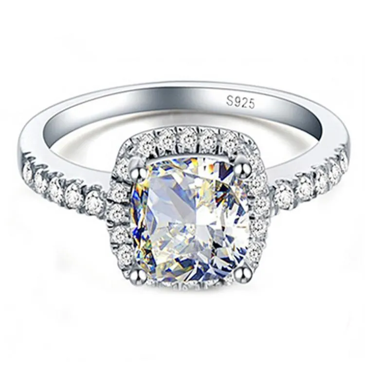 Bridal Wedding Anelli Trendy CC 925 Sterling Silver Ring