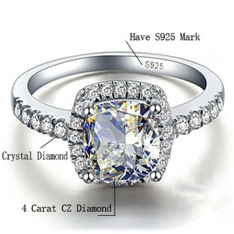 Bridal Wedding Anelli Trendy CC 925 Sterling Silver Ring