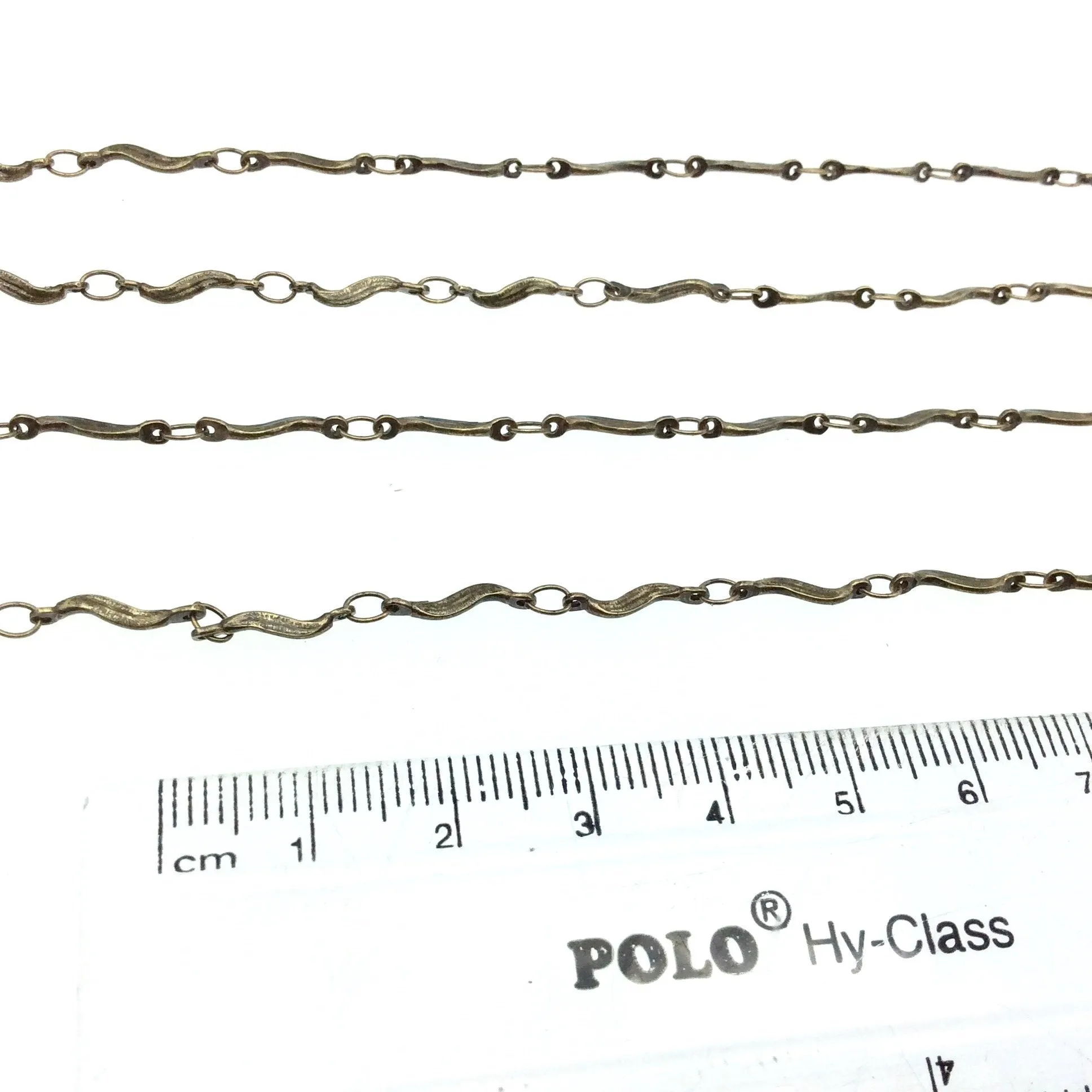 Bronze Plated Copper Link Chain - 10mm Wavy Links - CUTE and Delicate - Sold By the Foot!   (CH-464-BR)