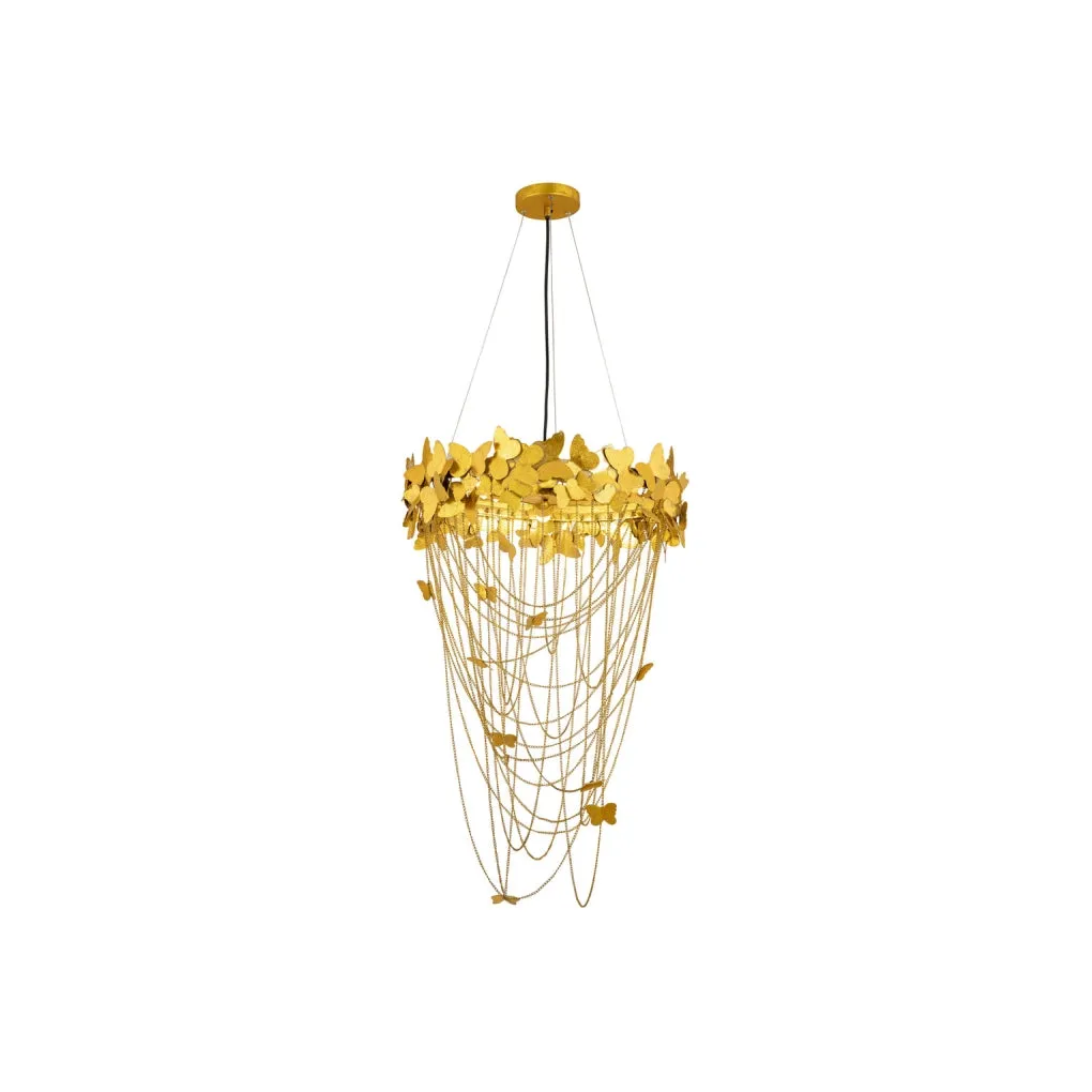 Butterfly Gold Chandelier