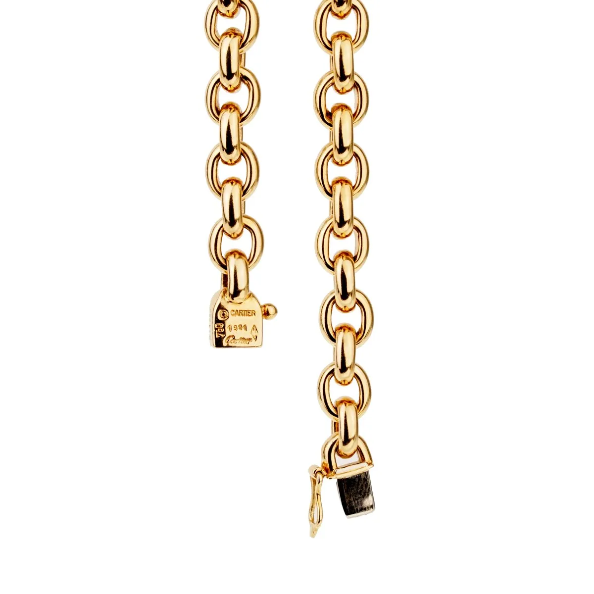 Cartier Gold Chain Link Necklace