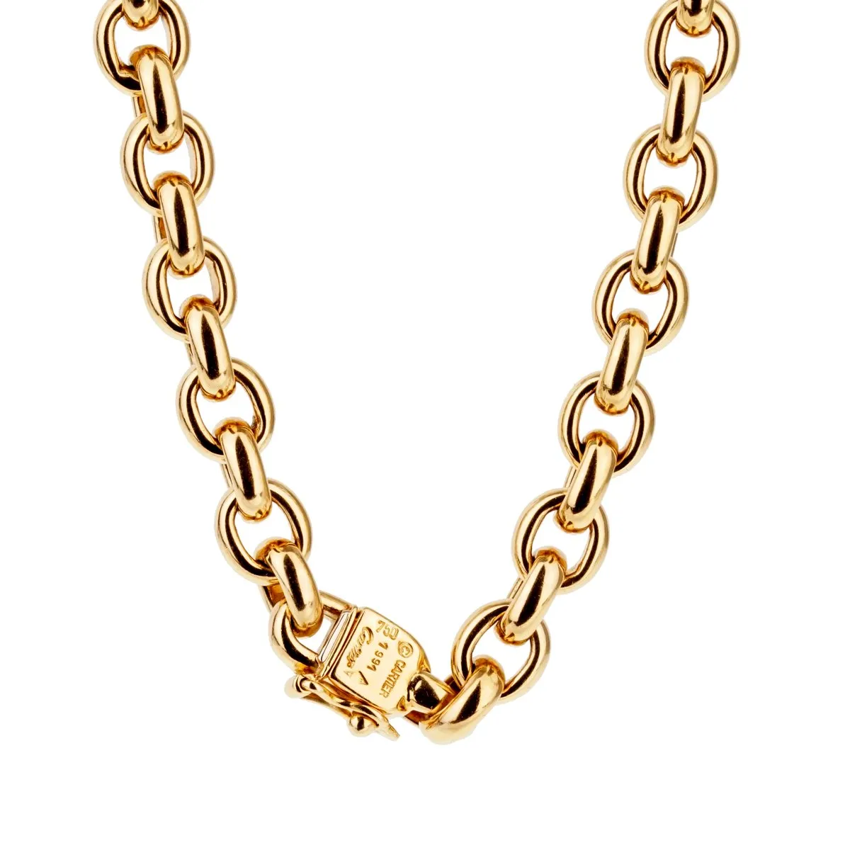 Cartier Gold Chain Link Necklace