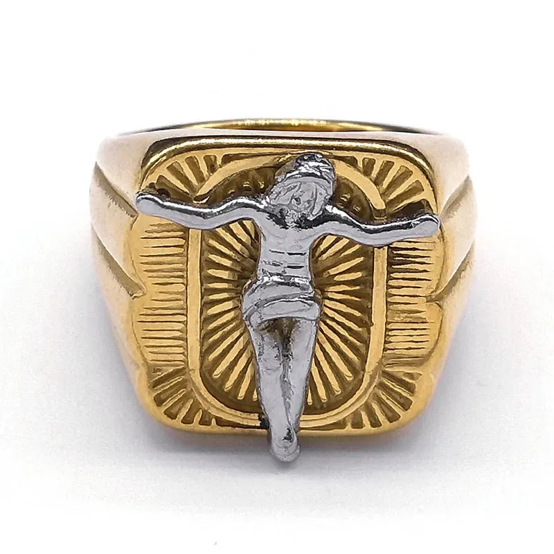 Catholic Jesus Cross Crucifix Finger Rings