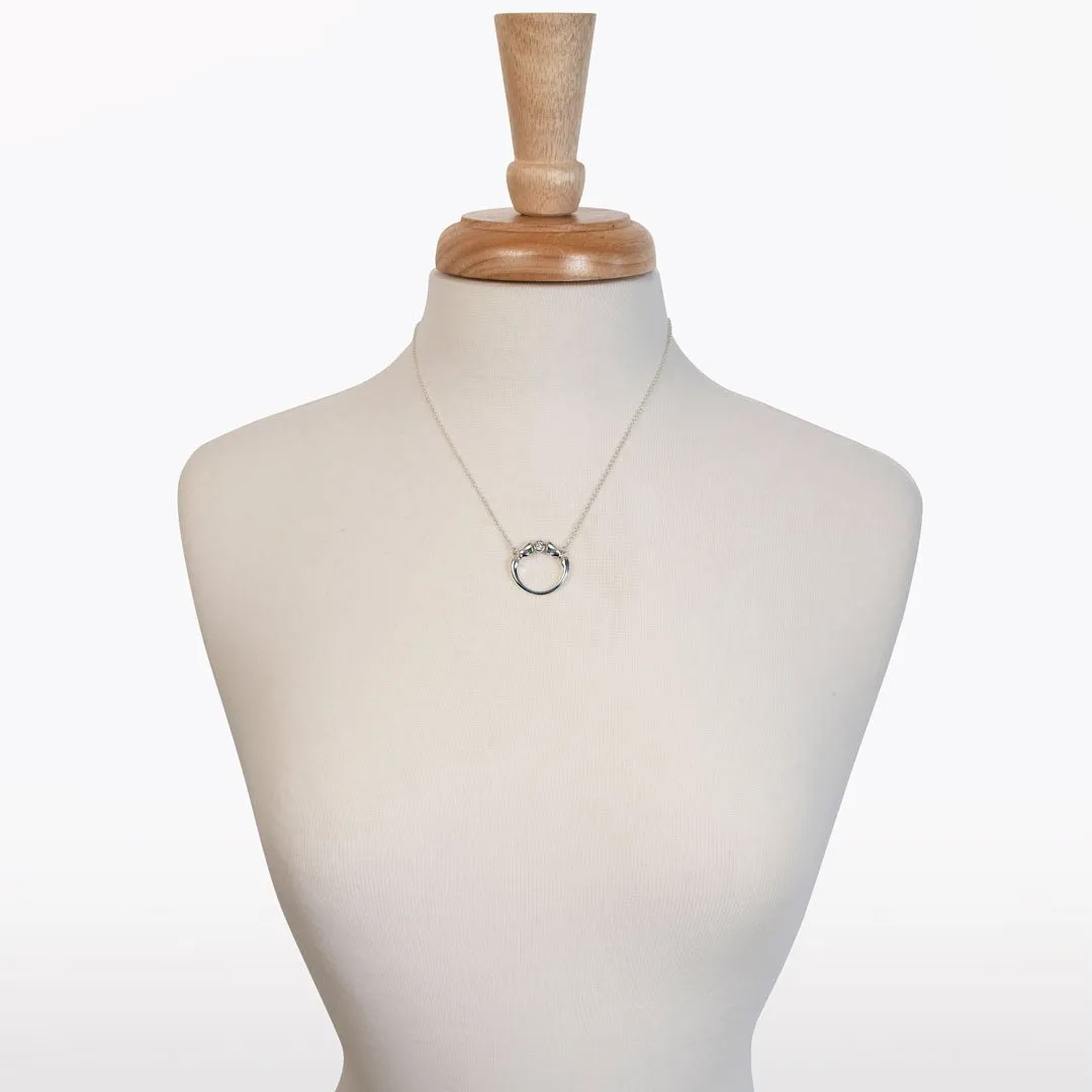 Cavallo - Moissanite Horseshoe Necklace Sterling Silver